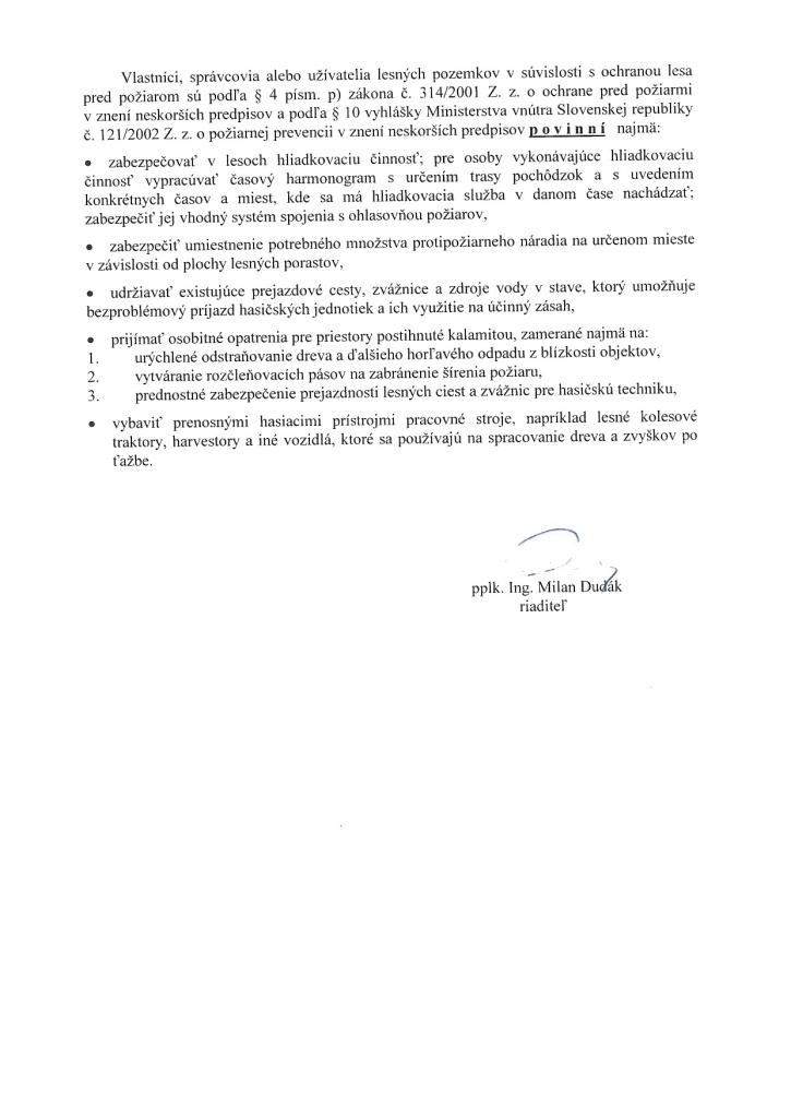 ČAS ZVÝŠENÉHO NEBEZPEČENSTVA VZNIKU POŽIAROV 2