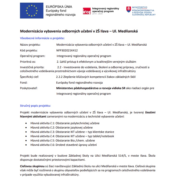 Modernizacia učební