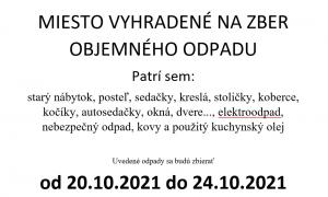 ZBER OBJEMOVÉHO ODPADU V ILIAVKE