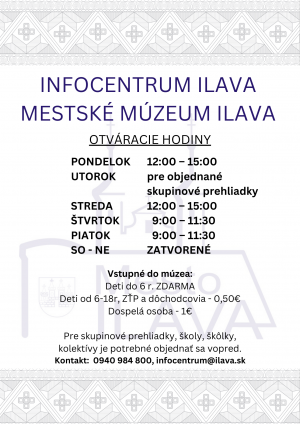 Otváracie hodiny - OKTÓBER