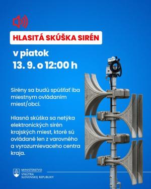 Preskúšanie sirén 1